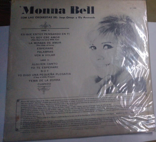 Monna Bell Con La Orquesta De Jorge Ortega - Acetato (Usado)