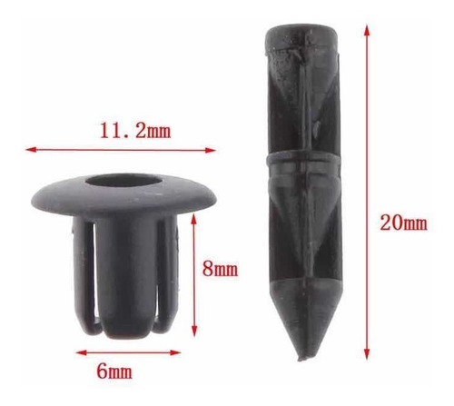5 Grapas Carenado Broche Motocicleta Yamaha R6 R1 Honda Cbr