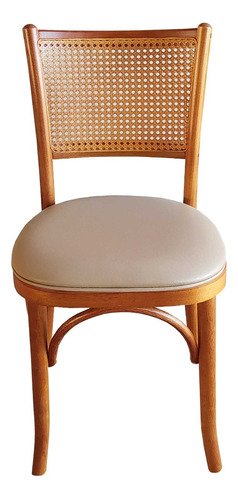 Cadeira de jantar Perienza Palhinha, estrutura de cor  mel, 6 unidades