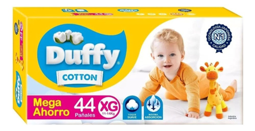 Pañales Bebes Duffy Cotton Mega Ahorro Talle Xg   - X44 Unid