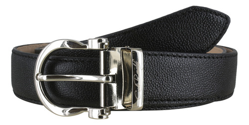 Cinturón Formal Carlo Ronaldi Hombre 09 Res Manta Negro Diseño De La Tela Lisa Talla 32