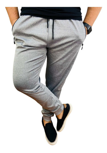 Imagem 1 de 6 de Calça Masculina Jogger Com Amarração Plus Size Delkor