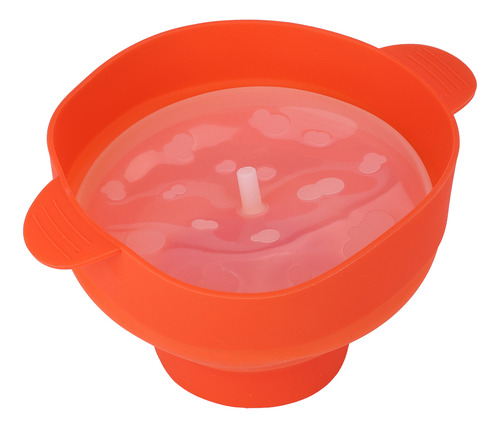 Zc Cubo De Silicona Rojo For Palomitas De Maíz Con Tapa For