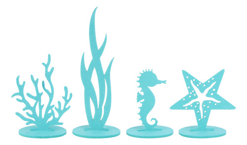 Set De Decoración Artesanal De Fieltro Coral Con Algas Marin