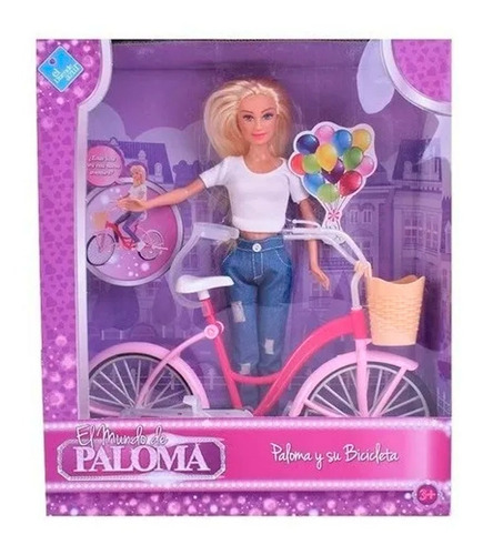 Muñeca Paloma Y Su Bicicleta El Duende Azul 7576 Canalejas