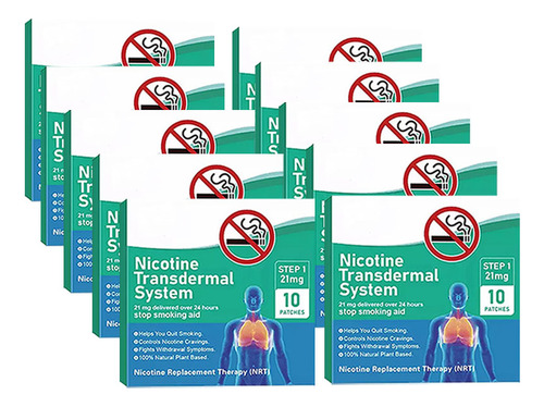 Kit De 100 Parches Para Reducir La Ansiedad Y Dejar De Fumar