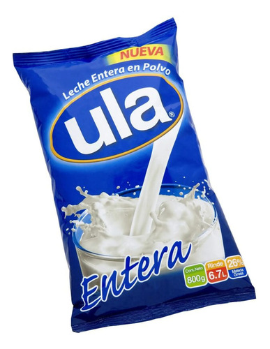 Leche Entera En Polvo Ula 800gr Bolsa