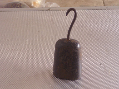 Antiguo Pilon De Balanza Pesa De Fundicion De Hierro