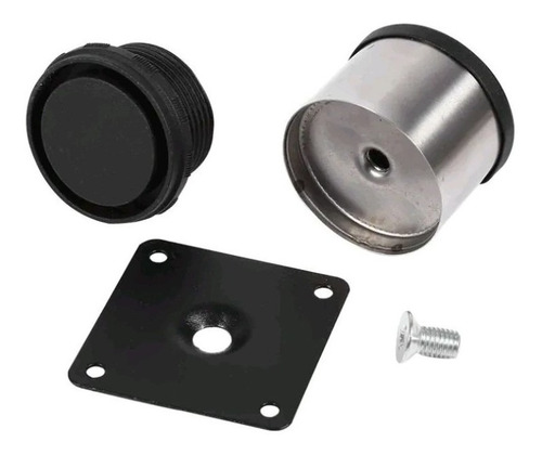 Imagen 3 de 8 de Set 2 Pata Tubular Mueble Hogar Oficina Cocina 38mm X 200mm
