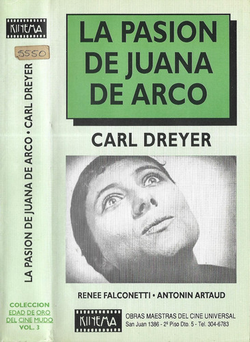 La Pasión De Juana De Arco Vhs Kinema Carl Theodor Dreyer