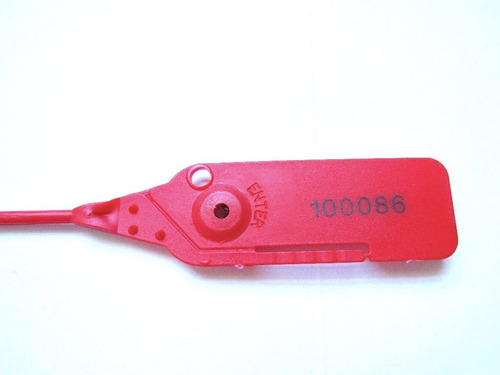 Plastic Security Seal Pull Tight Hd Pcs Cms. Red With