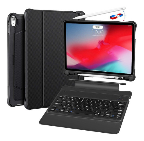 Estuche Con Teclado Para iPad Pro 12.9 2018 Siliconado