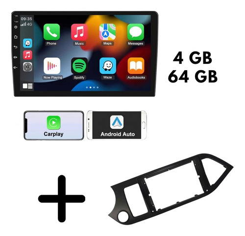 Radio 9 Qled Android Carplay 4gb/64g + Bisel Kia Morning