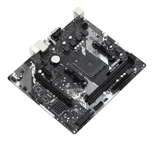 Imagem 2 de 5 de Placa Mae Asrock Am4 A320m-hd R4.0