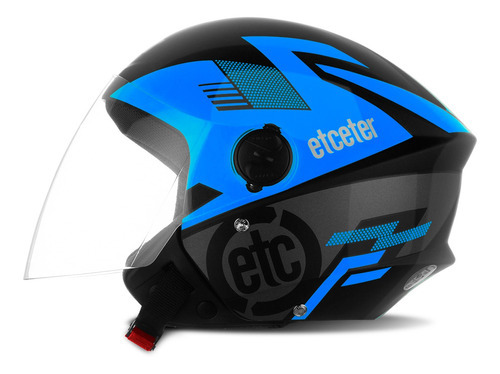 Capacete Moto Etceter Open Azul 58