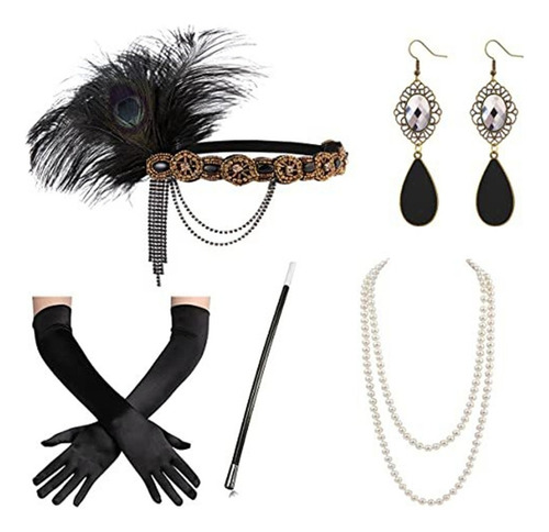 Perfect Set De Accesorios De Disfraz De Flapper Gatsby De