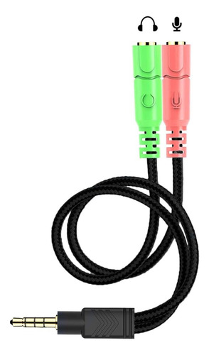 3 Pzas Adaptador 3.5mm Audio Y Microfono