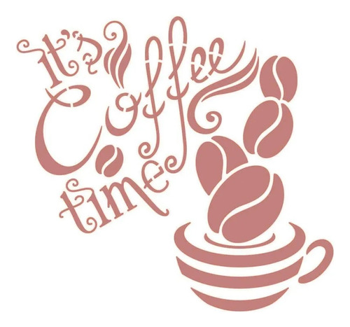 Stencil Pintura It S Coffee Time Sta-183 14x14cm Litoarte