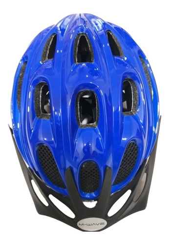 Casco Proteccion Ciclismo Bici Mwave Ajustable - Olivos Color Azul Talle L