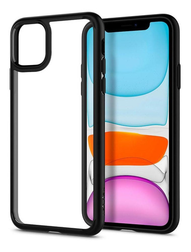 Imagem 2 de 6 de Capa Spigen Ultra Hybrid Black Para iPhone 11