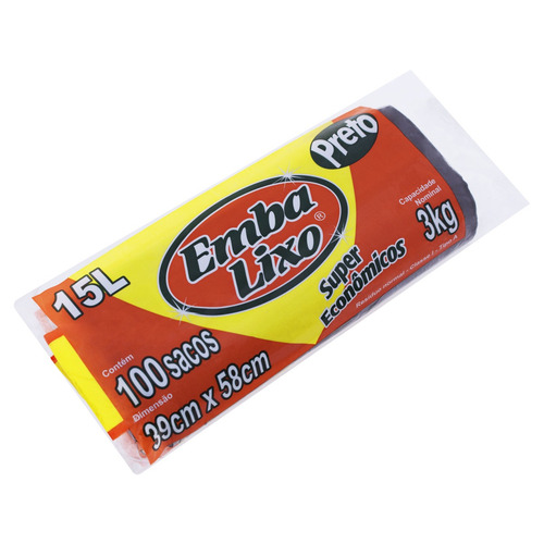 Saco para Lixo 15l Embalixo 100 Unidades