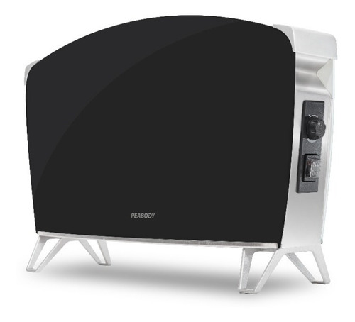 Imagen 1 de 9 de Vitroconvector Peabody Doble Vidrio 1500w Negro Pe-bvc15
