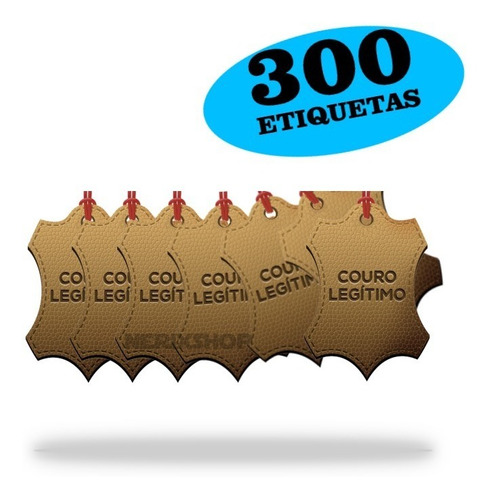 Imagem 4 de 4 de 300 Etiquetas Em Couro Legítimo Personalizado Para Roupas