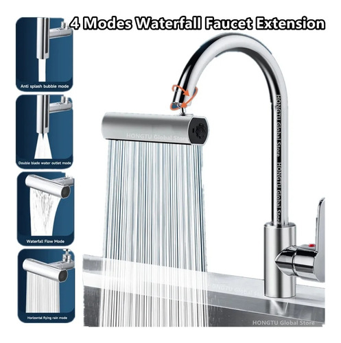 Adaptador De Extensión De Grifo De Cascada Giratoria De360 °