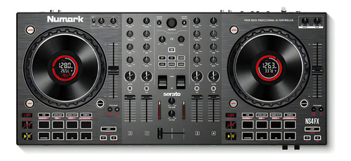 Controlador Dj Numark Ns4 Fx - Mixtrack 4 Canales Platinum Negro