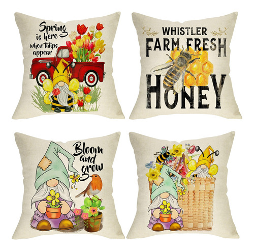 Fundas De Cojín Decorativas O Honeybees Para Sofá Cama