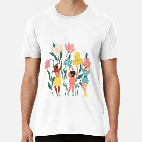 Remera Lady's Disfrutando De Las Flores De Primavera Algodon