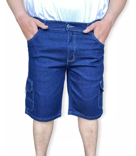 Bermuda Jeans Masculina Plus Size Tamanho Grande Até Nº 68