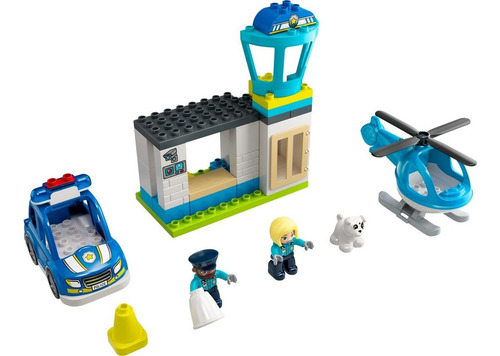 Kit Lego Duplo Comisaría De Policía Y Helicóptero 10959 3+ Cantidad de piezas 40