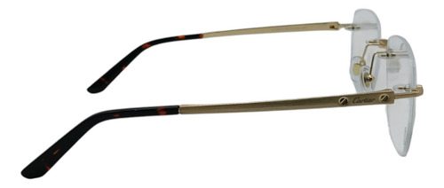 Lente Cartier 3pzs Color Dorado Con Negro Ct0512-c2 Dorado