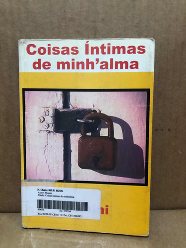 Livro Coisas Íntimas De Minhalma Manini