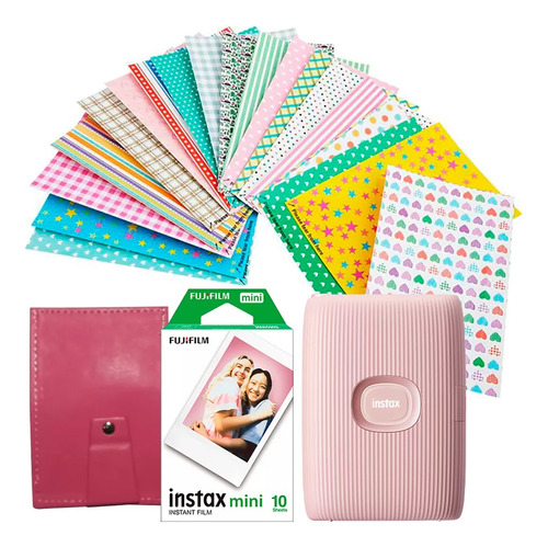 Fujifilm Bundle Impresora Instax Mini Link Rosa