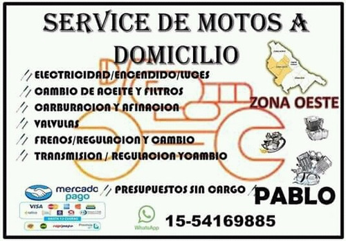 Mecanico De Motos A Domicilio, Honda, Yamaha, Motomel, Etc