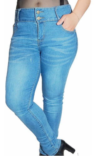 Pantalón Jeans Mujer Elásticado Pitillo  M1030 - Acesorios