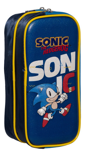 Kit Mochila Sonic Lonchera Lapicera Original Ruz Primaria Azul Azul