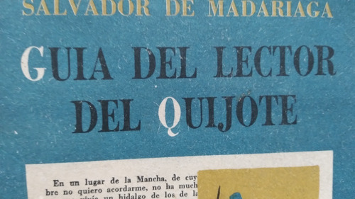Guia Del Lector Del Quijote Salvador De Madariaga