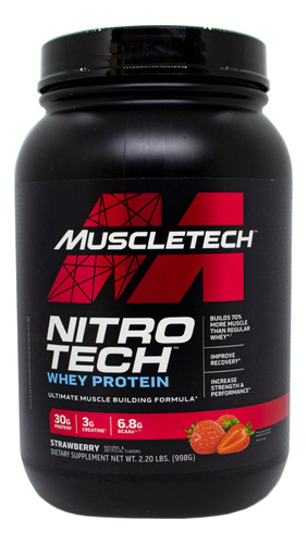 Muscletech Nitro Tech Whey Protein Proteína Frutilla 998g 