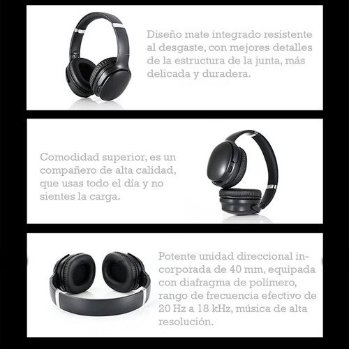Imagen 7 de 10 de Audífonos Bluetooth Headphones Wireless Sodo Sd-1011