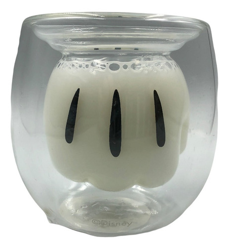 Disney Mickey 4 Vasos Doble Pared Con Fondo Curvo Vidrio