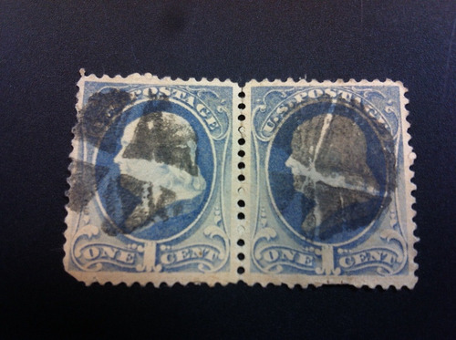 4 Timbres E U A Estampillas Benjamin Franklin 1¢ Linea 1870