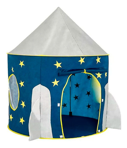 Casa De Campaña Para Niños Castillo Estrellas Azul Armable