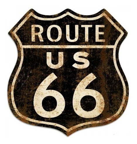 Cartel Ruta 66 Carteles Antiguos Chapa 27x25 Route 66 C-001