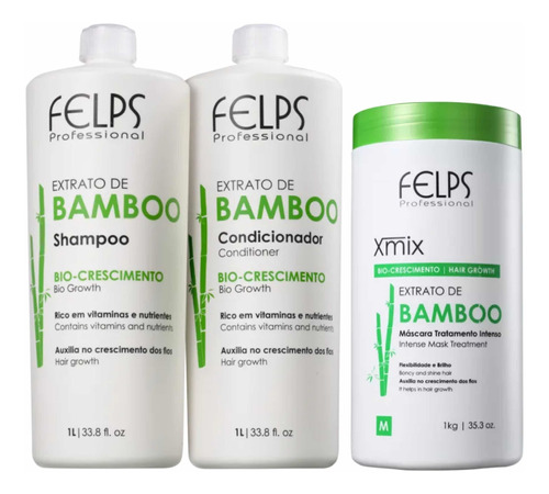 Felps Kit Bamboo Shampoo + Condicionador E Máscara + Brinde