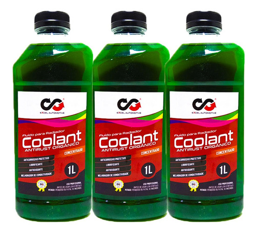 Aditivo Coolant Antirust Organico Concentrado Verde 3l