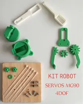 Comprar Kit Bases  Servo Mg90 Brazo 4dof Para Arduino Y  Robotica 