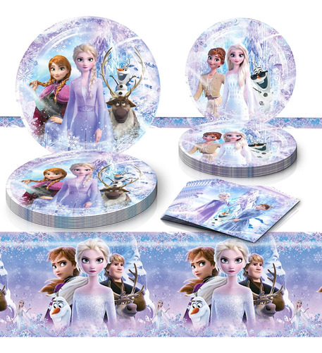 41 Piezas De Suministros Para Fiesta De Cumpleaños De Frozen